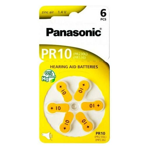 Εικόνα της Μπαταρίες Ακουστικών Βαρηκοΐας Panasonic 10 1.4V 6τμχ