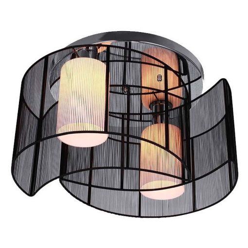 Εικόνα της Φωτιστικό Οροφής HomCom Metal Pendant with Fabric E27 40 x 25 cm Black B31-003