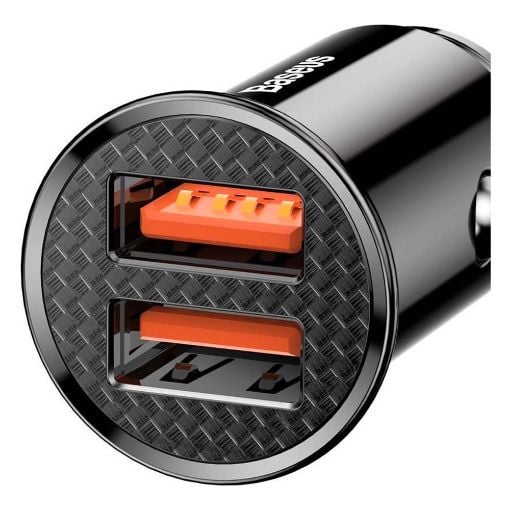 Εικόνα της Φορτιστής Αυτοκινήτου Baseus Circular Dual USB 5A QC3.0 Black CCALL-YD01