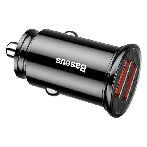 Εικόνα της Φορτιστής Αυτοκινήτου Baseus Circular Dual USB 5A QC3.0 Black CCALL-YD01