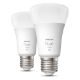 Εικόνα της Philips Hue Smart Bulb E27 9W White (2-Pack) LPH02727