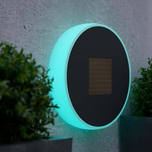 Εικόνα της 123LED Solar Wall Lamp Eclipse 30 Multicolor