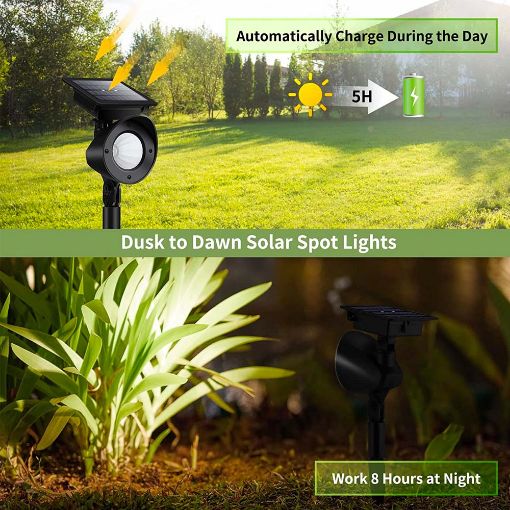 Εικόνα της 123LED Solar Ground Spot Tap Dance Black Cold White (2-Pack)