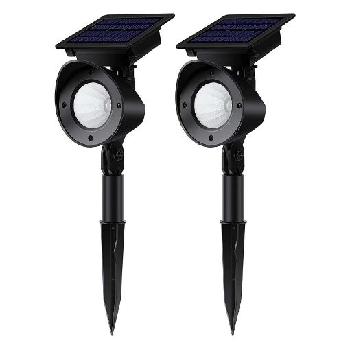 Εικόνα της 123LED Solar Ground Spot Tap Dance Black Cold White (2-Pack)