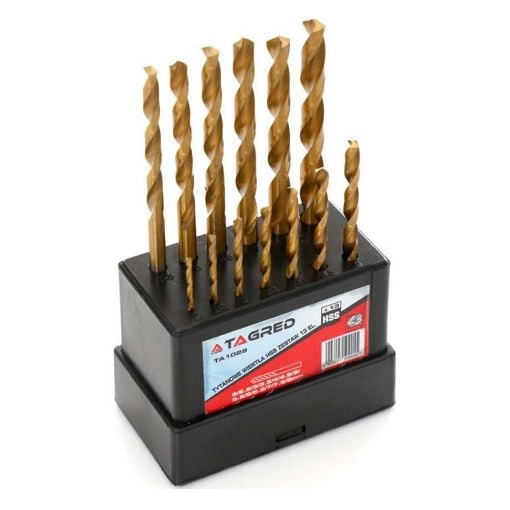 Εικόνα της Σετ Τρυπάνια Τιτανίου HSS 2-8 mm 13 τμχ Tagred TA1029