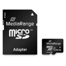 Εικόνα της Κάρτα Μνήμης MicroSDXC MediaRange 256GB UHS-I + SD Adapter MR946