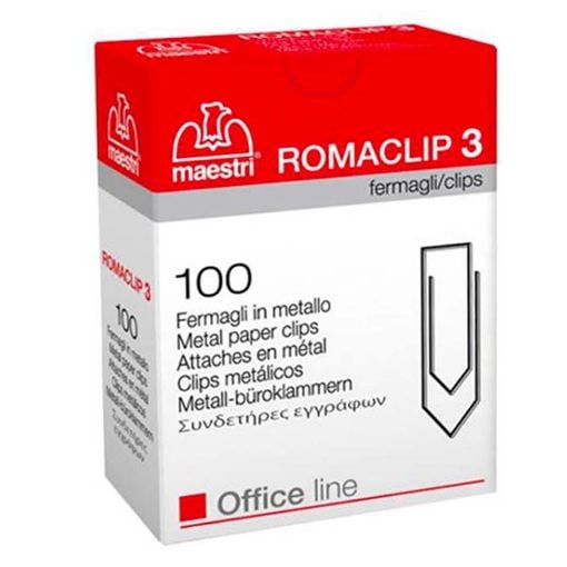 Εικόνα της Συνδετήρες Μεταλλικοί Romeo Maestri No 3 100 Τεμάχια