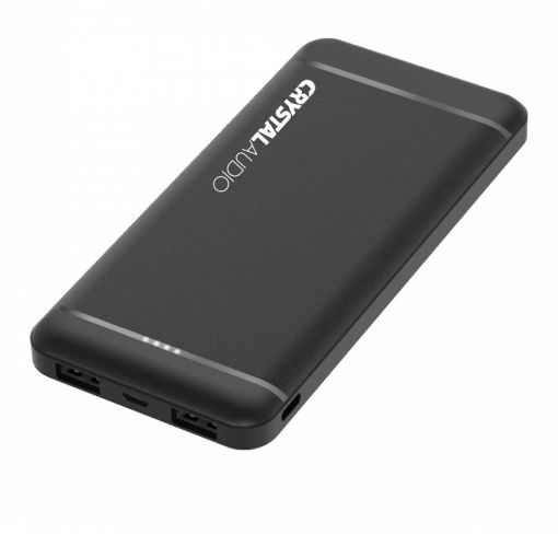 Εικόνα της Power Bank Crystal Audio 10000mAh Dual USB-A Black PBK3K