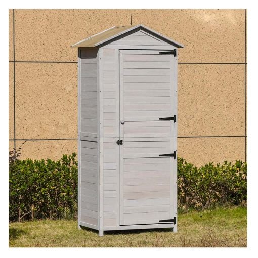 Εικόνα της Outsunny Ξύλινη Αποθήκη Κήπου 90 x 63 x 200 cm 845-360
