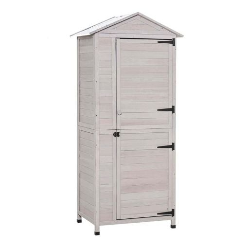 Εικόνα της Outsunny Ξύλινη Αποθήκη Κήπου 90 x 63 x 200 cm 845-360