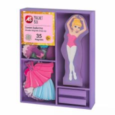 Εικόνα της AS Company - Magnet Box, Sweet Ballerina Dress-Up με Ξύλινους Μαγνήτες 1029-64052