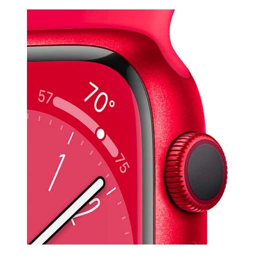 Εικόνα της Apple Watch Series 8 GPS 41mm Aluminium (Product) Red with (Product) Red Sport Band MNP73GK/A