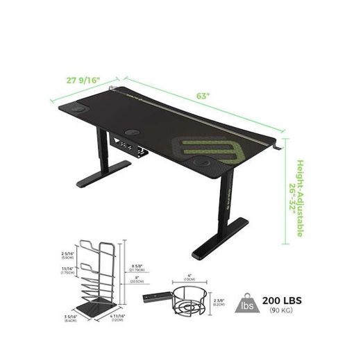 Εικόνα της Gaming Desk Eureka Ergonomic IM 63 Black ERK-IM6301-BK