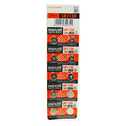 Εικόνα της Αλκαλικές Μπαταρίες Maxell Coin Cells 1.5V LR54 LR1130 10 Τεμ