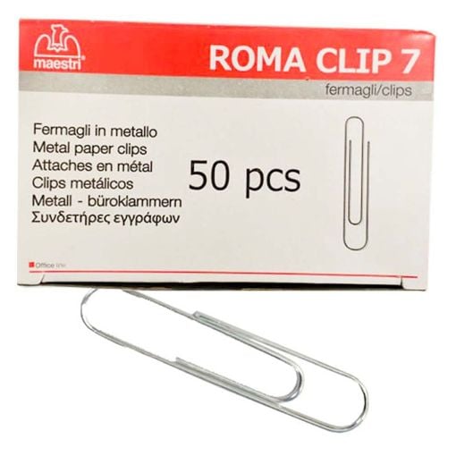 Εικόνα της Συνδετήρες Μεταλλικοί Romeo Maestri No 7 50 Τεμάχια 1092107
