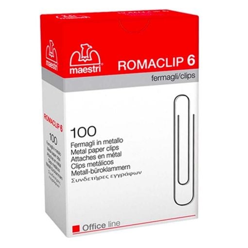 Εικόνα της Συνδετήρες Μεταλλικοί Romeo Maestri No 6 Platinum 100 Τεμάχια 1092164