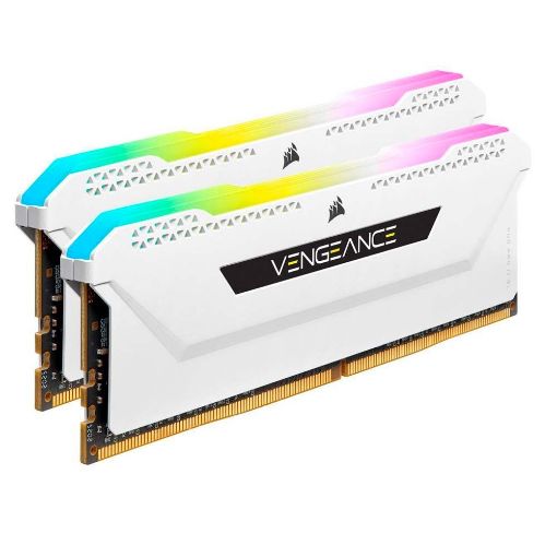 Εικόνα της Ram Corsair Vengeance RGB Pro SL 16GB (2 x 8GB) DDR4-3200MHz CL16 White CMH16GX4M2E3200C16W