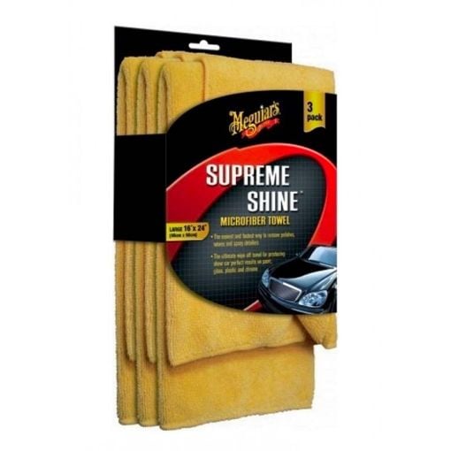 Εικόνα της Πανί Μικροϊνών Meguiar's Supreme Shine Microfibre για Γυάλισμα Αυτοκινήτου 60x40 cm 3τμχ X2020