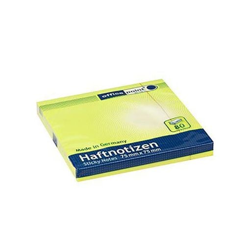 Εικόνα της Αυτοκόλλητα Χαρτάκια OfficePoint 75 x 75mm Neon Κίτρινα 80 Τεμάχια MAG-5527500-63