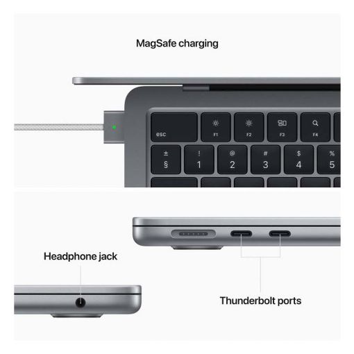 Εικόνα της Apple MacBook Air Liquid Retina 13.6" Apple M2(3.50GHz) 8GB 512GB SSD Space Gray MLXX3GR/A