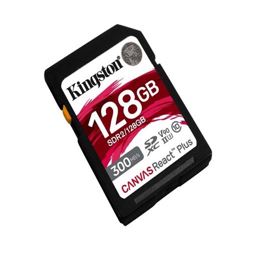 Εικόνα της Κάρτα Μνήμης SDXC Kingston Canvas React Plus 128GB UHS-II Class 10 U3 V90 SDR2/128GB