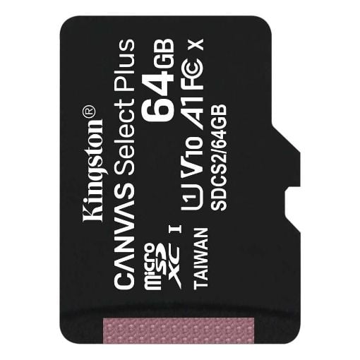 Εικόνα της Κάρτα Μνήμης MicroSD Kingston Canvas Select Plus 64GB UHS-I Class 10 U1 V10 SDCS2/64GBSP