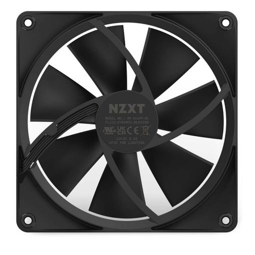 Εικόνα της Case Fan NZXT F140 RGB 140mm Black RF-R14SF-B1
