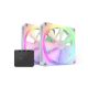 Εικόνα της Case Fan NZXT F140 RGB 140mm Twin Pack White RF-R14DF-W1
