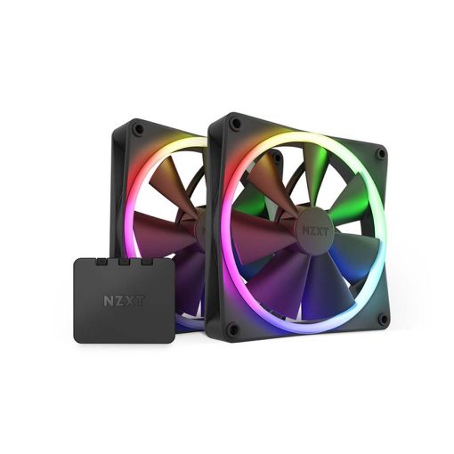 Εικόνα της Case Fan NZXT F140 RGB 140mm Twin Pack Black RF-R14DF-B1