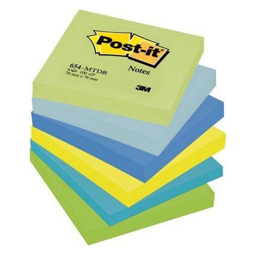 Εικόνα της Αυτοκόλλητα Χαρτάκια 3M Post-it 100 Φύλλα 76 x 76 mm 6τμχ 654-6-BEA