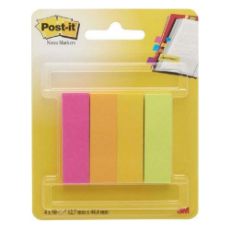 Εικόνα της Σελιδοδείκτες 3M Post-It 12,7 x 44,4 mm 4 x 50 Τεμάχια Neon Colours 670-4-POP