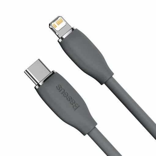Εικόνα της Καλώδιο Baseus Jelly Liquid Silica Gel USB-C to Lightning 1.2m Black CAGD020001