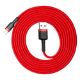 Εικόνα της Καλώδιο Baseus Cafule USB to Lightning 1m Red/Black CALKLF-B09