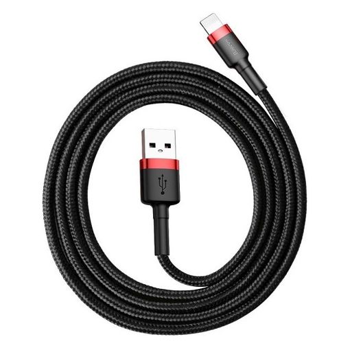 Εικόνα της Καλώδιο Baseus Cafule USB to Lightning 1m Black/Red CALKLF-B19