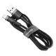 Εικόνα της Καλώδιο Baseus Cafule USB to Lightning 1m Black/Gray CALKLF-BG1