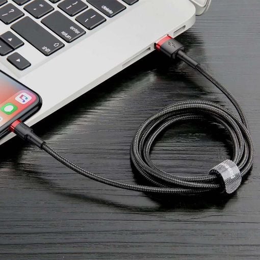 Εικόνα της Καλώδιο Baseus Cafule USB to Lightning 3m Black/Red CALKLF-R91
