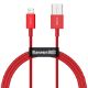 Εικόνα της Καλώδιο Baseus Superior USB to Lightning 1m Red CALYS-A09