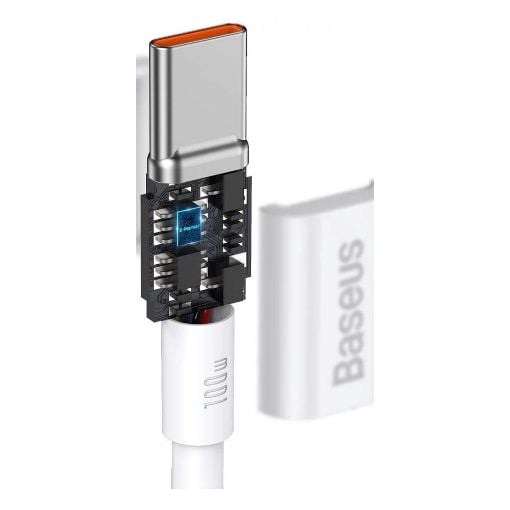 Εικόνα της Καλώδιο Baseus Superior USB-C to USB-C 100W 1m White CATYS-B02