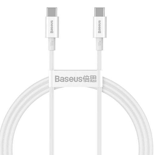 Εικόνα της Καλώδιο Baseus Superior USB-C to USB-C 100W 1m White CATYS-B02