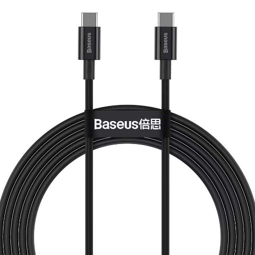 Εικόνα της Καλώδιο Baseus Superior USB-C to USB-C 100W 2m Black CATYS-C01
