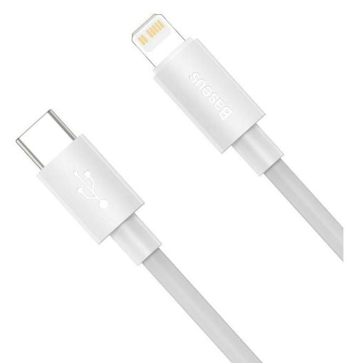 Εικόνα της Καλώδιο Baseus Simple Wisdom USB-C to Lightning 1.5m White 2τμχ TZCATLZJ-02