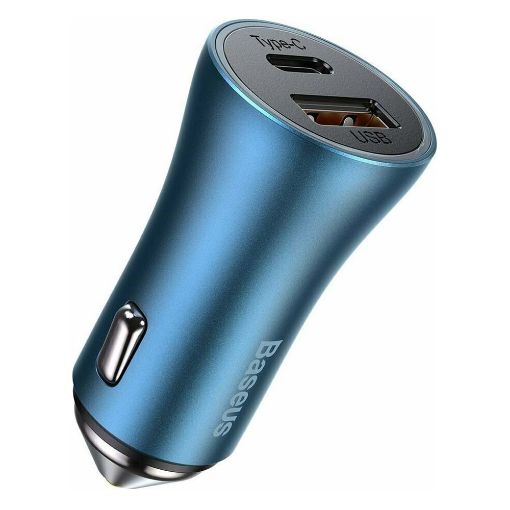 Εικόνα της Baseus Golden Contactor Car Charger 40W Blue TZCCJD-03