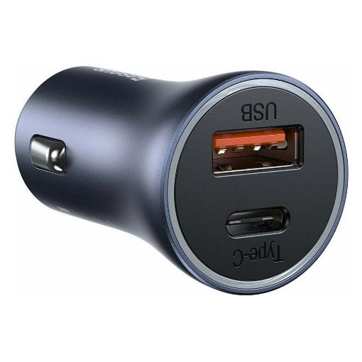Εικόνα της Φορτιστής Αυτοκινήτου Baseus Golden Contactor Pro Dual 40W Gray & USB-C Cable 1m TZCCJD-0G