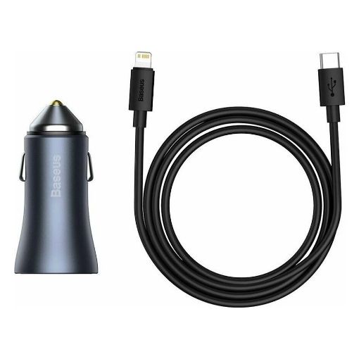 Εικόνα της Baseus Golden Contactor Pro Dual Car Charger Gray TZCCJD-B0G