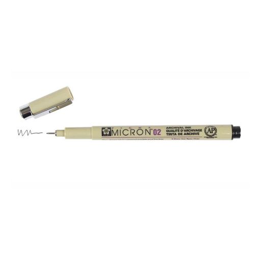 Εικόνα της Μαρκαδόρος Σχεδίου Sakura Pigma Micron 02 0.3mm Black XSDK0249