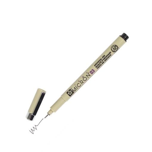 Εικόνα της Μαρκαδόρος Σχεδίου Sakura Pigma Micron 03 0.35mm Black XSDK0349
