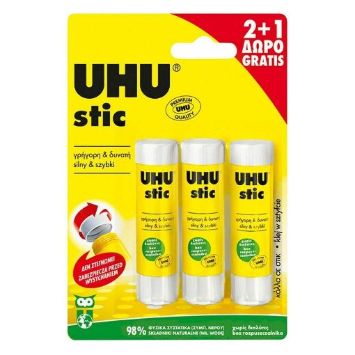 Εικόνα της Κόλλα UHU Stick 8.2gr 3τμχ