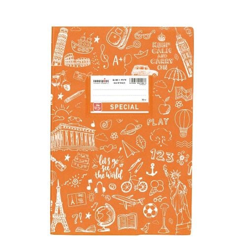 Εικόνα της Typotrust - Τετράδιο Εξήγηση Special Doodle Πορτοκαλί Ριγέ 50φυλλο 4325