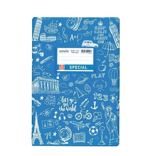 Εικόνα της Typotrust - Τετράδιο Εξήγηση Special Doodle Γαλάζιο Ριγέ 50φυλλο 4327