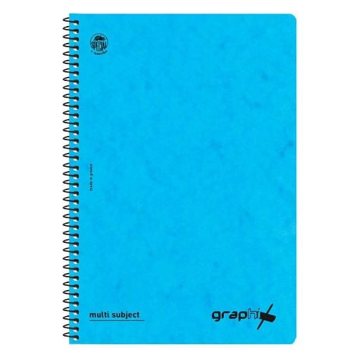 Εικόνα της Typotrust - Τετράδιο Spiral Graphix Ριγέ A4 2 Θεμάτων 4542-18 (Διάφορα Χρώματα)